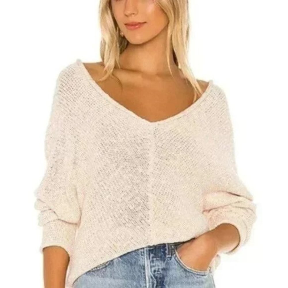 Free People Cream Sweater